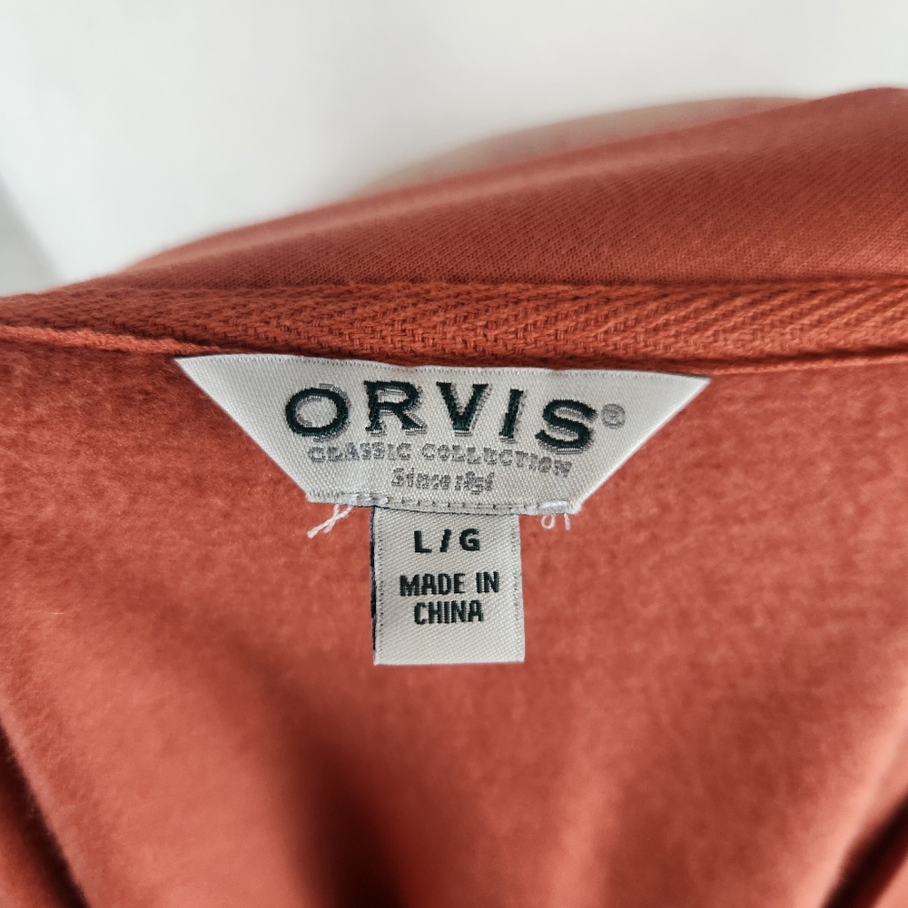 Orvis Women's V-Neck Rust Colored Sweater - Picture 6 of 7